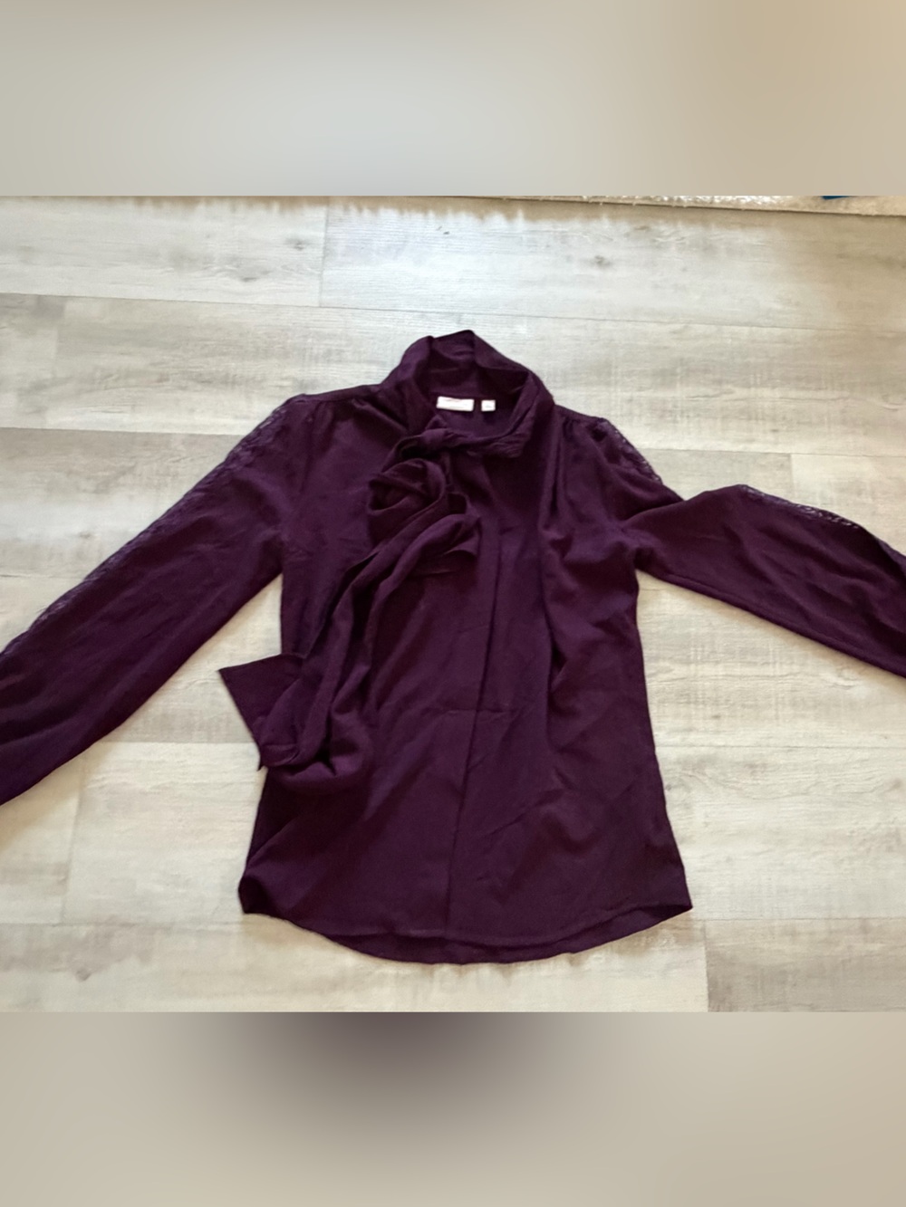 eva mendes for New York & Company Deep Plum Long Sleeve Top.